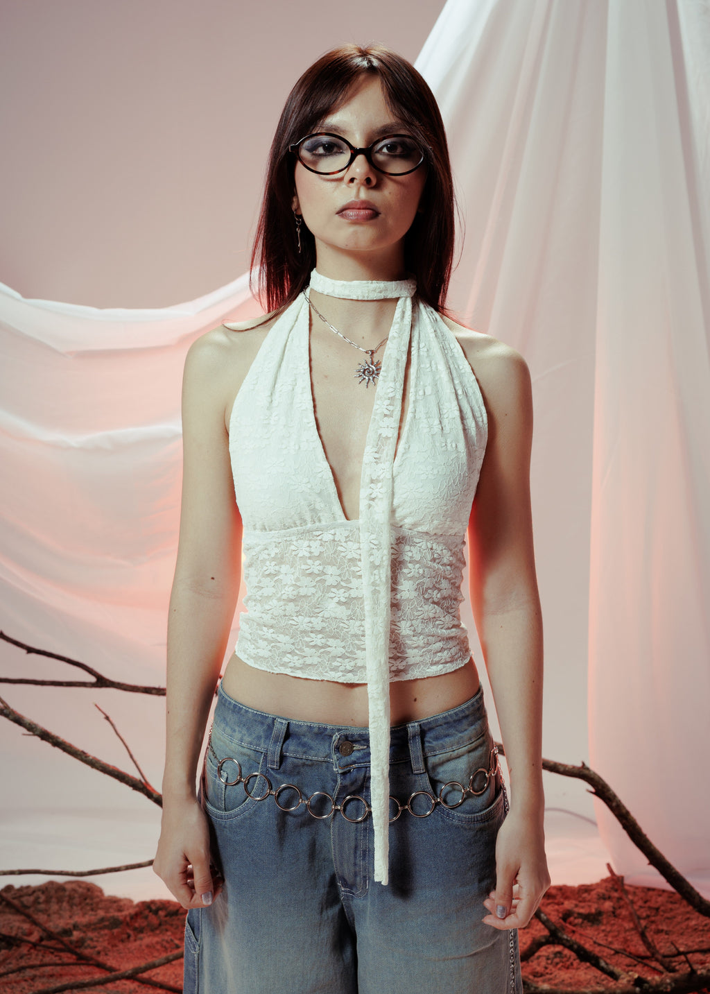 BLOSSOM LACE TOP BLANCO MARFIL