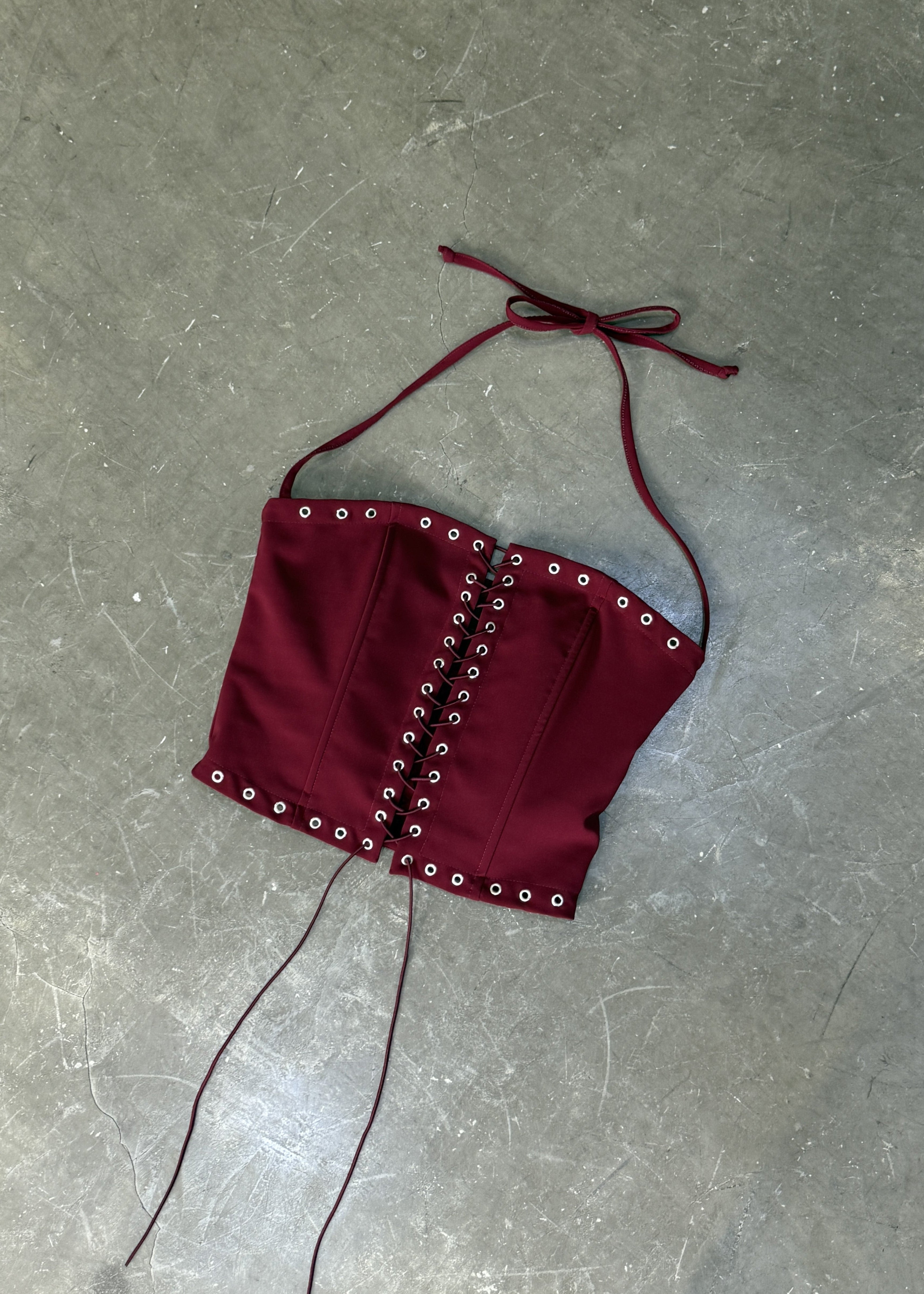 CHARMING CORSET VINO TINTO